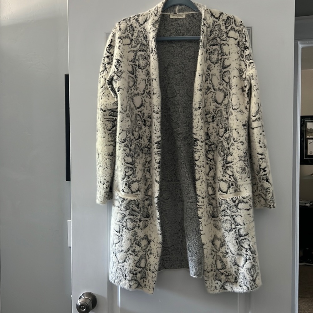 Snake print cardigan